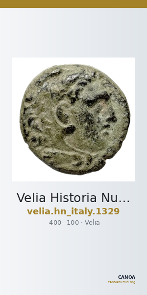 Velia Historia Numorum Italy 1329 — CANOA