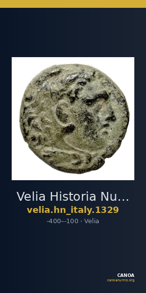 Velia Historia Numorum Italy 1329 — CANOA