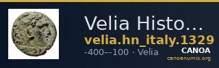 Velia Historia Numorum Italy 1329 — CANOA