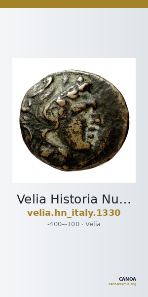 Velia Historia Numorum Italy 1330 — CANOA