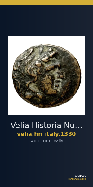 Velia Historia Numorum Italy 1330 — CANOA