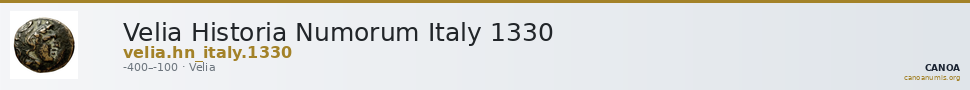Velia Historia Numorum Italy 1330 — CANOA