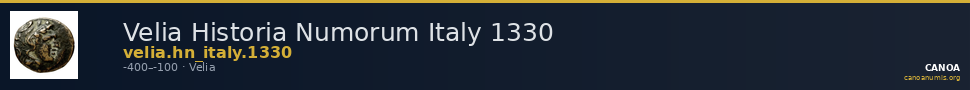 Velia Historia Numorum Italy 1330 — CANOA