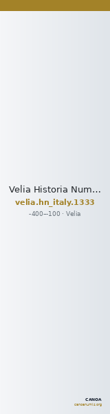 Velia Historia Numorum Italy 1333 — CANOA
