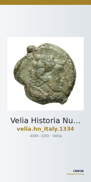 Velia Historia Numorum Italy 1334 — CANOA