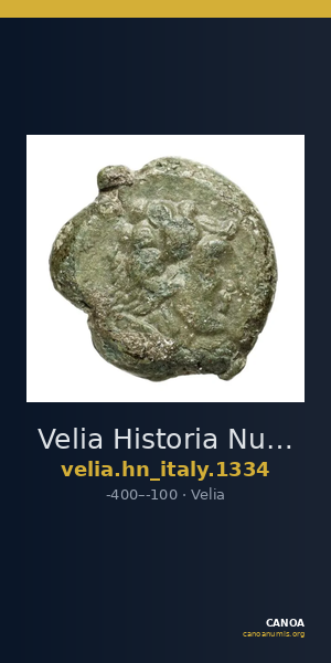 Velia Historia Numorum Italy 1334 — CANOA