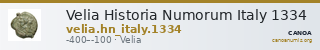 Velia Historia Numorum Italy 1334 — CANOA