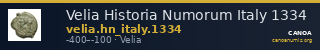 Velia Historia Numorum Italy 1334 — CANOA
