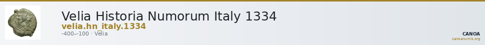 Velia Historia Numorum Italy 1334 — CANOA