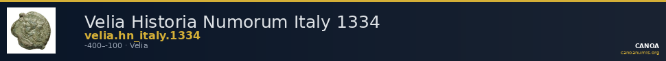 Velia Historia Numorum Italy 1334 — CANOA