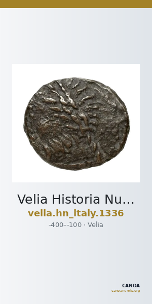 Velia Historia Numorum Italy 1336 — CANOA