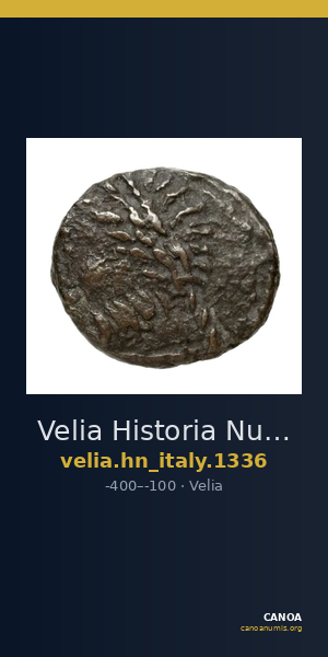 Velia Historia Numorum Italy 1336 — CANOA