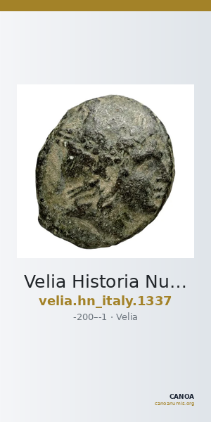 Velia Historia Numorum Italy 1337 — CANOA