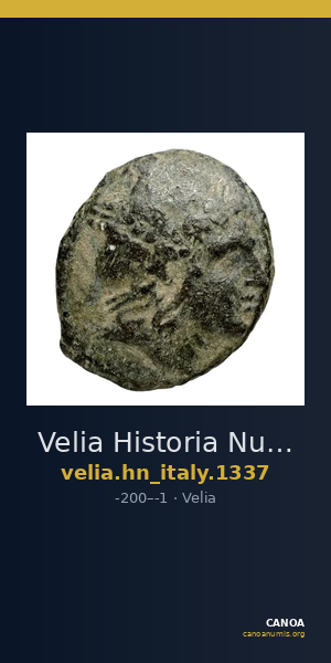 Velia Historia Numorum Italy 1337 — CANOA