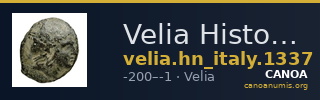 Velia Historia Numorum Italy 1337 — CANOA