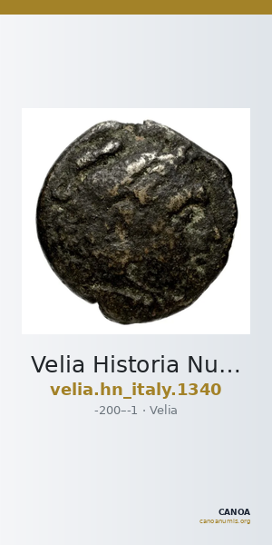 Velia Historia Numorum Italy 1340 — CANOA
