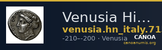 Venusia Historia Numorum Italy 715 — CANOA