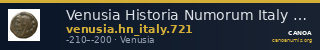 Venusia Historia Numorum Italy 721 — CANOA