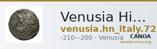 Venusia Historia Numorum Italy 723 — CANOA