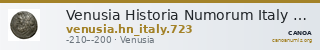 Venusia Historia Numorum Italy 723 — CANOA