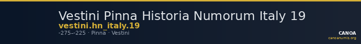 Vestini Pinna Historia Numorum Italy 19 — CANOA