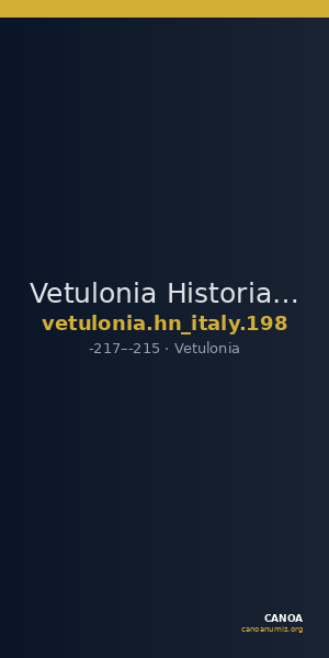 Vetulonia Historia Numorum Italy 198 — CANOA