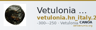 Vetulonia Historia Numorum Italy 203 — CANOA
