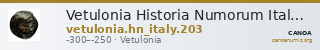 Vetulonia Historia Numorum Italy 203 — CANOA