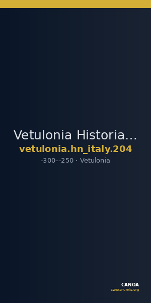 Vetulonia Historia Numorum Italy 204 — CANOA