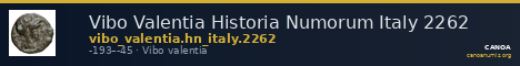 Vibo Valentia Historia Numorum Italy 2262 — CANOA