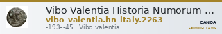 Vibo Valentia Historia Numorum Italy 2263 — CANOA