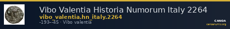 Vibo Valentia Historia Numorum Italy 2264 — CANOA
