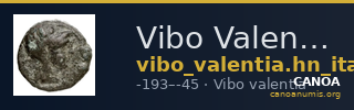 Vibo Valentia Historia Numorum Italy 2265 — CANOA