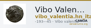 Vibo Valentia Historia Numorum Italy 2267 — CANOA