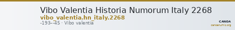 Vibo Valentia Historia Numorum Italy 2268 — CANOA