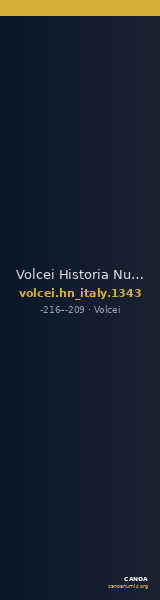 Volcei Historia Numorum Italy 1343 — CANOA