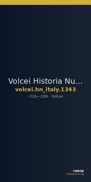 Volcei Historia Numorum Italy 1343 — CANOA