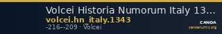 Volcei Historia Numorum Italy 1343 — CANOA