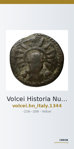 Volcei Historia Numorum Italy 1344 — CANOA