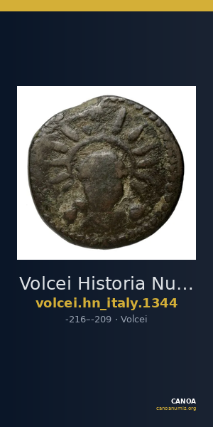 Volcei Historia Numorum Italy 1344 — CANOA
