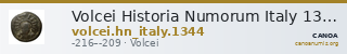 Volcei Historia Numorum Italy 1344 — CANOA