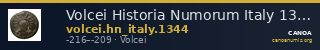 Volcei Historia Numorum Italy 1344 — CANOA