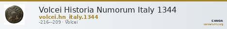 Volcei Historia Numorum Italy 1344 — CANOA
