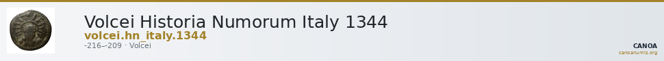 Volcei Historia Numorum Italy 1344 — CANOA