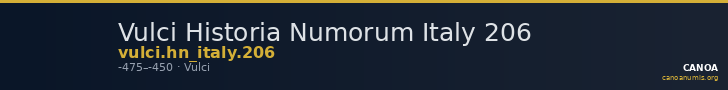 Vulci Historia Numorum Italy 206 — CANOA
