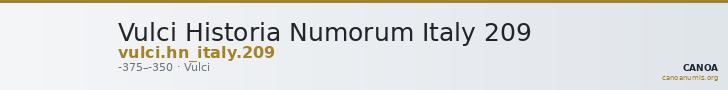 Vulci Historia Numorum Italy 209 — CANOA