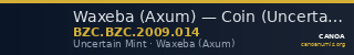 Waxeba (Axum) — Coin (Uncertain Value) (Uncertain Mint) — CANOA
