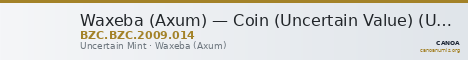 Waxeba (Axum) — Coin (Uncertain Value) (Uncertain Mint) — CANOA