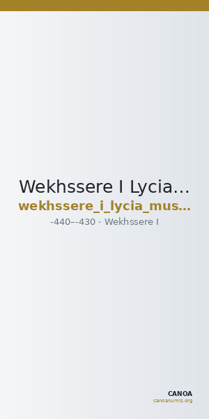 Wekhssere I Lycia Müseler 2016 V, 2 — CANOA