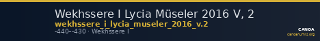 Wekhssere I Lycia Müseler 2016 V, 2 — CANOA